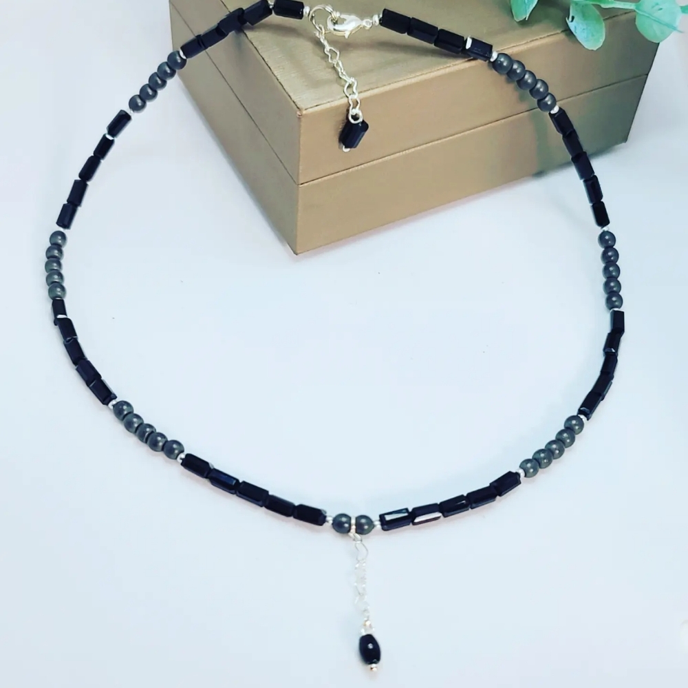 Hematite Necklace 4 mm